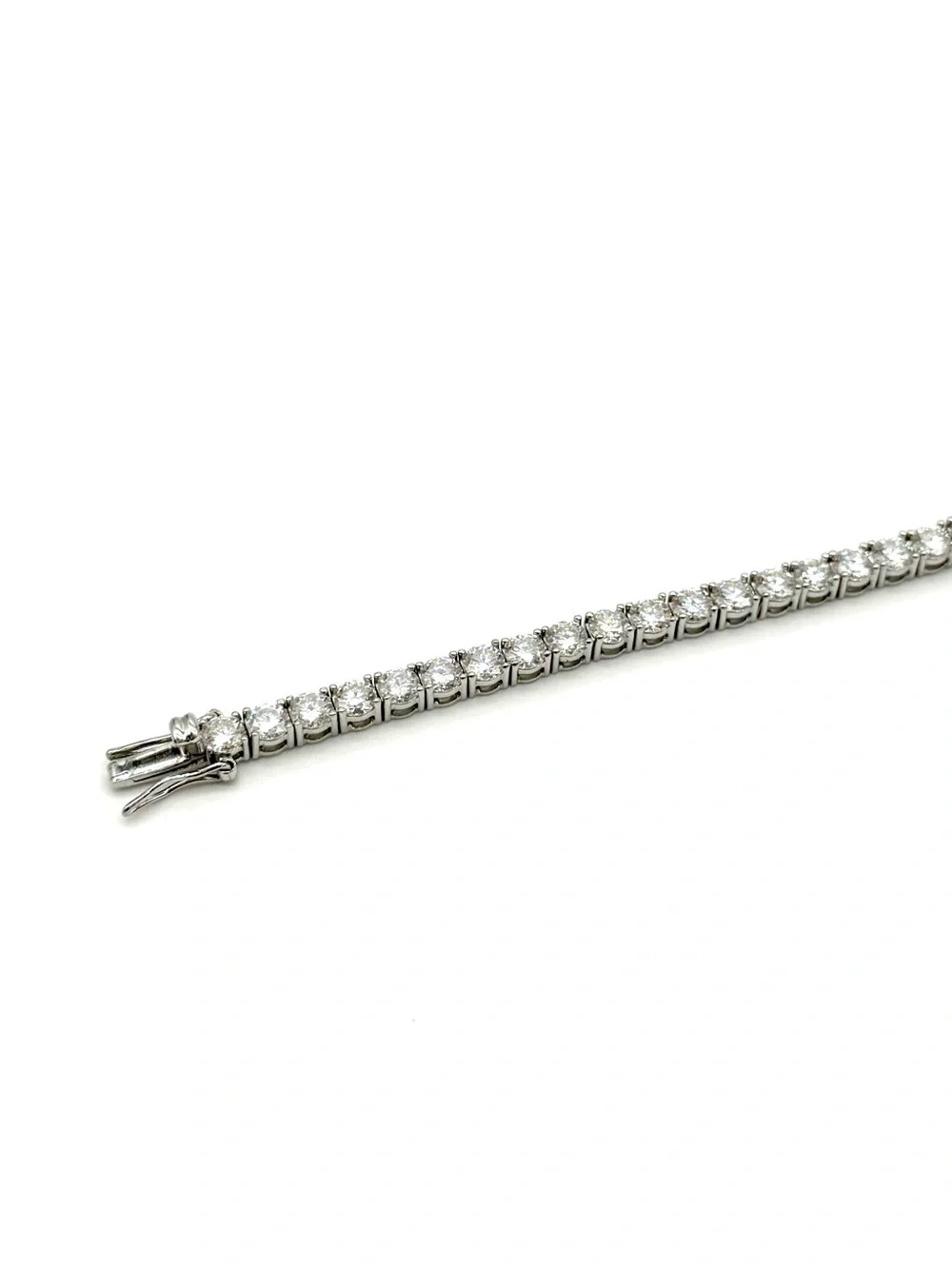 925 Silver, 13.5CTW Moissanite Tennis Bracelet - 7.5